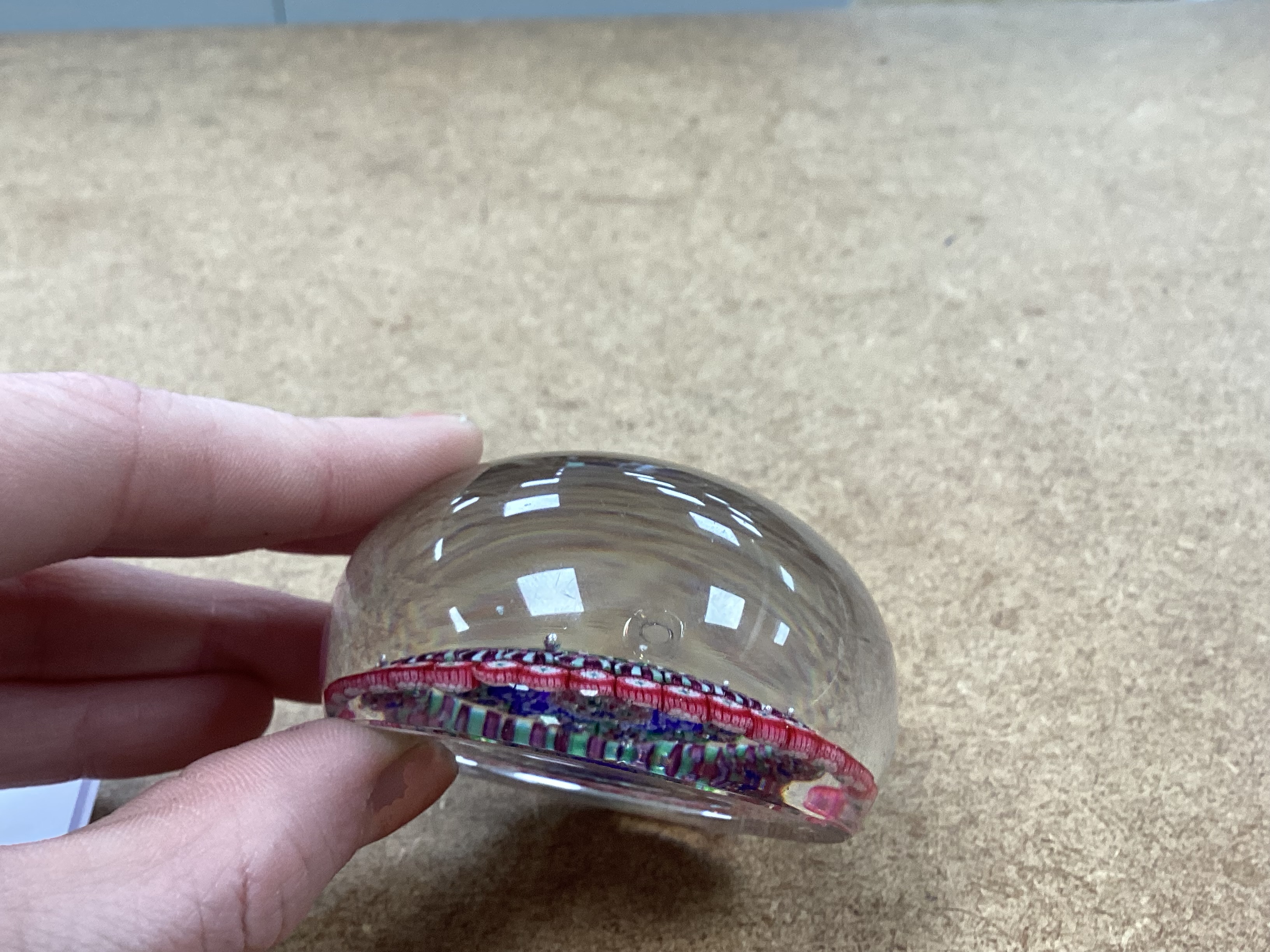 A Baccarat concentric millefleur cane paperweight, 6cm diameter